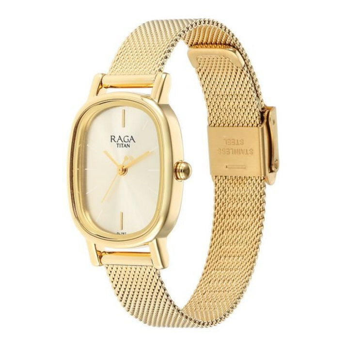 Titan Raga Viva "Gilded Glow" Edition: A Timeless Silver Metal Timepiece