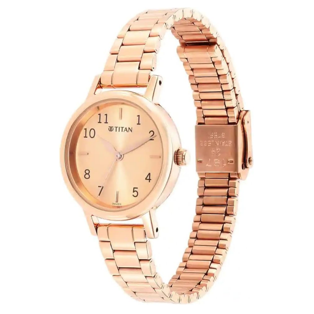 Titan Karishma Rosé Edition: A Timeless Metal Timepiece for Women