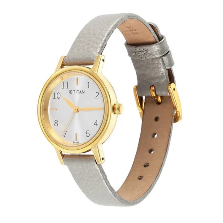 Women’s Titan Karishma Slate Grey Analog Watch in Genuine Leather