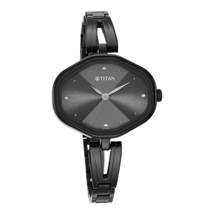 Titan Karishma Stealth Black Edition: A Classic Metal Timepiece for Women