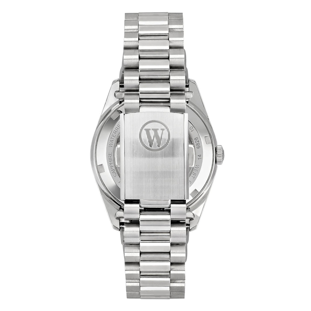 West End Men's Silver Tone Case Black Dial Automatic Watch