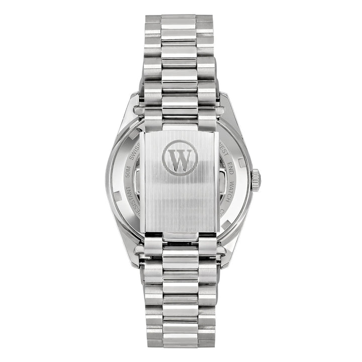 West End Men's Silver Tone Case Black Dial Automatic Watch