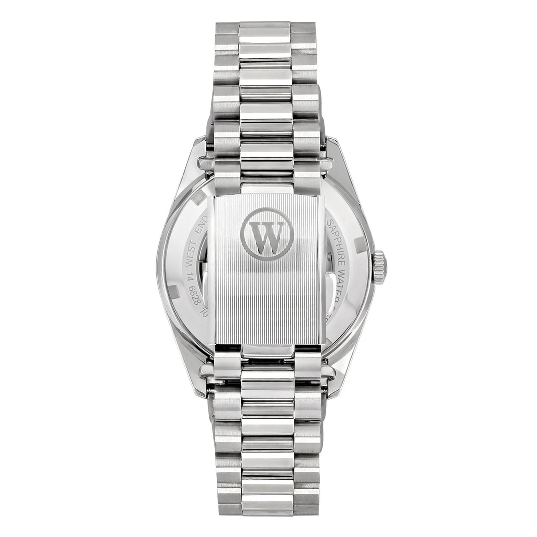 West End Men's Silver Tone Case Blue Dial Automatic Watch