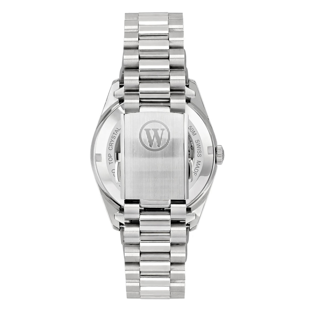 West End Women's Silver Tone Case Turquoise Dial Automatic Watch