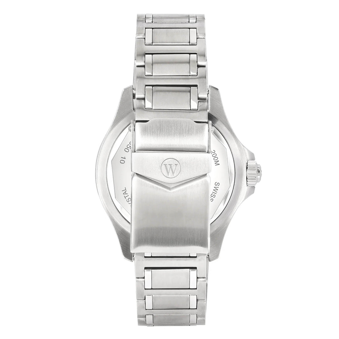 West End Men's Silver Tone Case Black Dial Automatic Watch