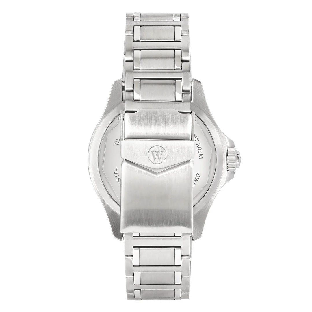 West End Men's Silver Tone Case Black Dial Automatic Watch