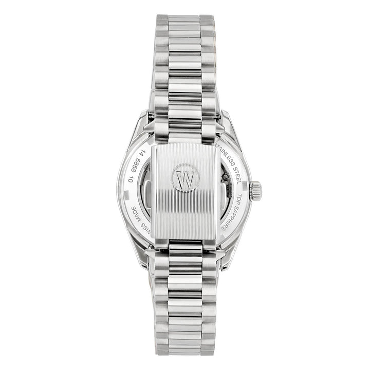 West End Women's Silver Tone Case Pink Mop Dial Automatic Watch