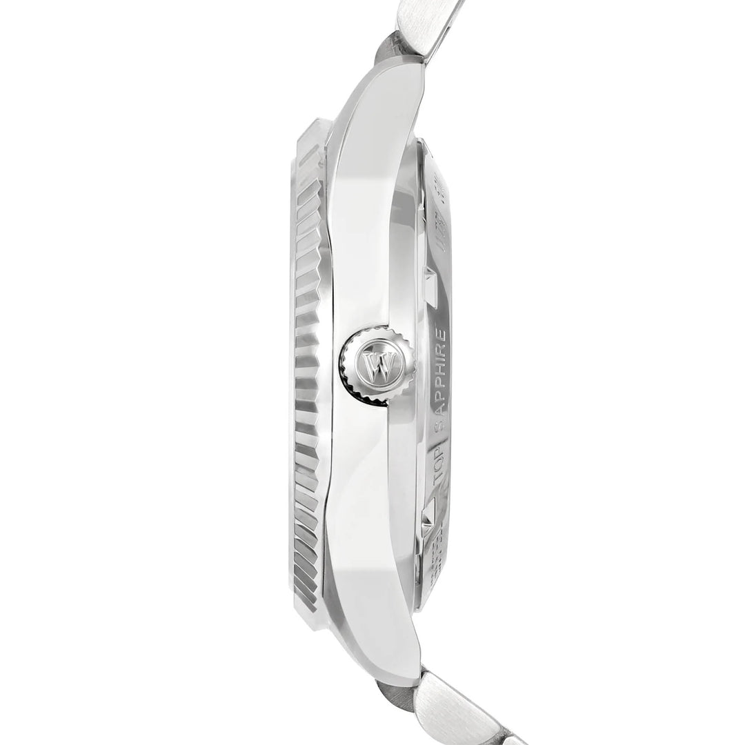 West End Women's Silver Tone Case Green Mop Dial Automatic Watch