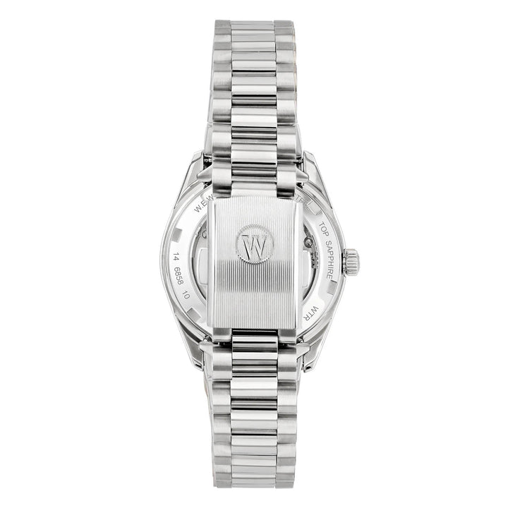West End Women's Silver Tone Case Green Mop Dial Automatic Watch