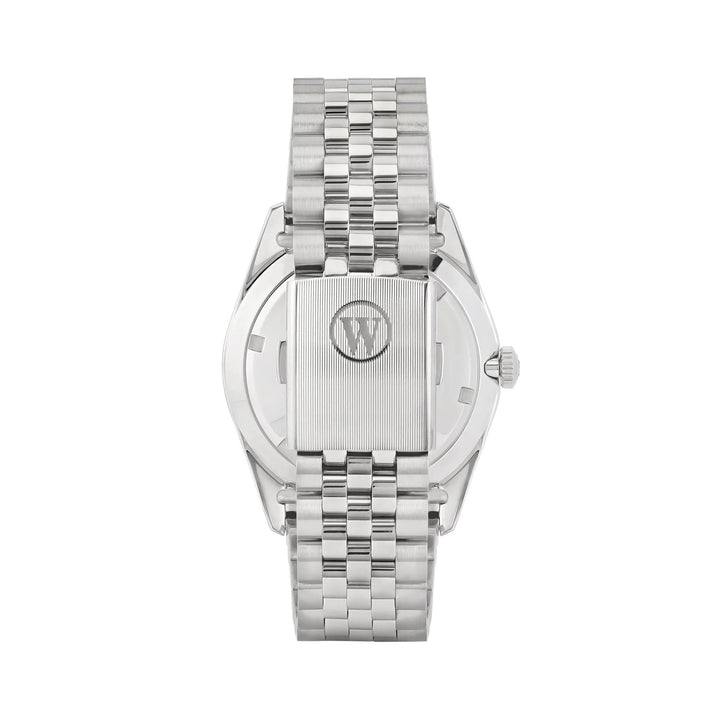 West End Men's Silver Tone Case Yellow Arabic Dial Automatic Watch
