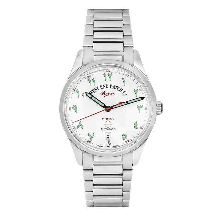 West End Sowar Prima Gents 39mm Automatic Watch White Dial with Arabic Markers