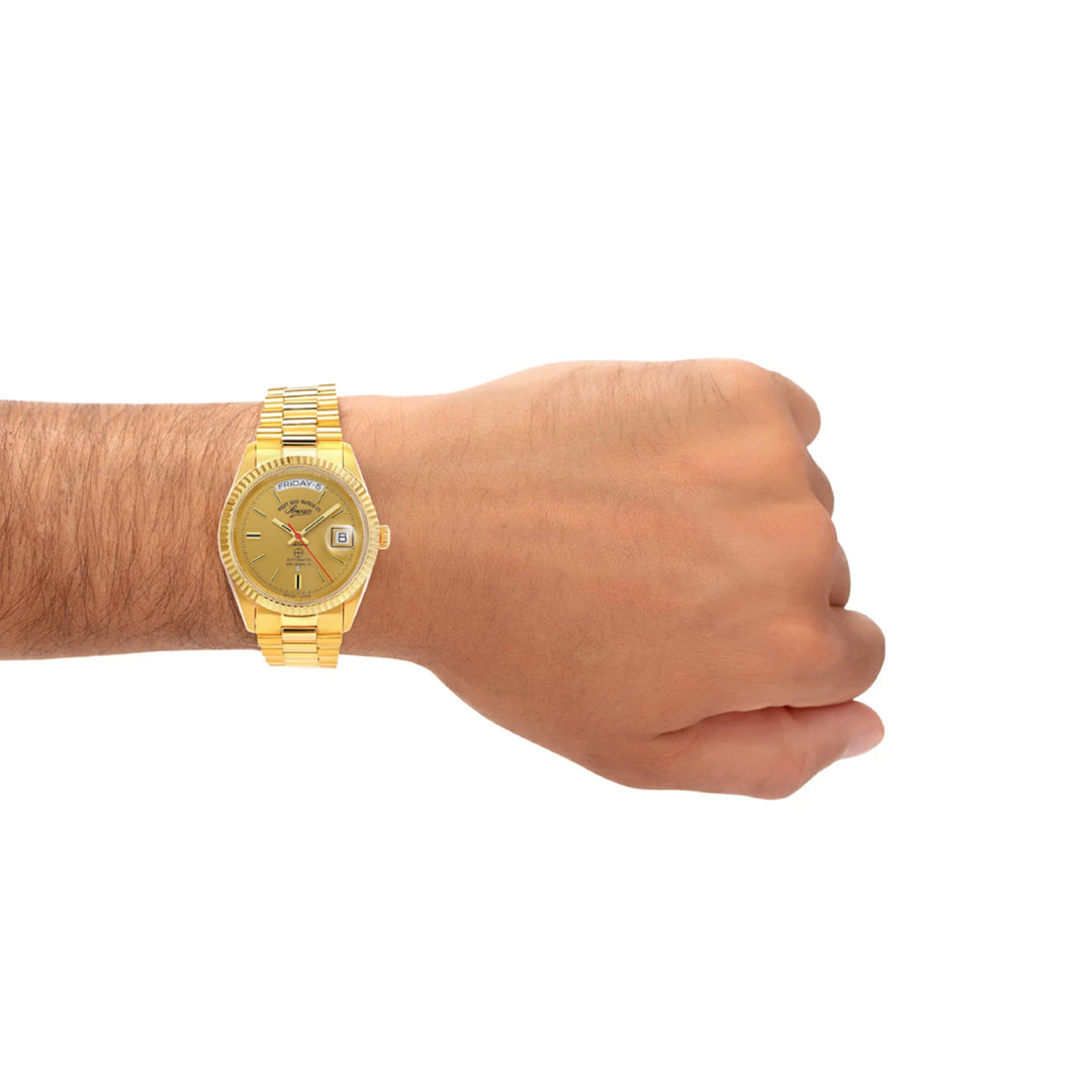 West End The Classics Automatic 37mm Gold-tone Watch Silver Dial