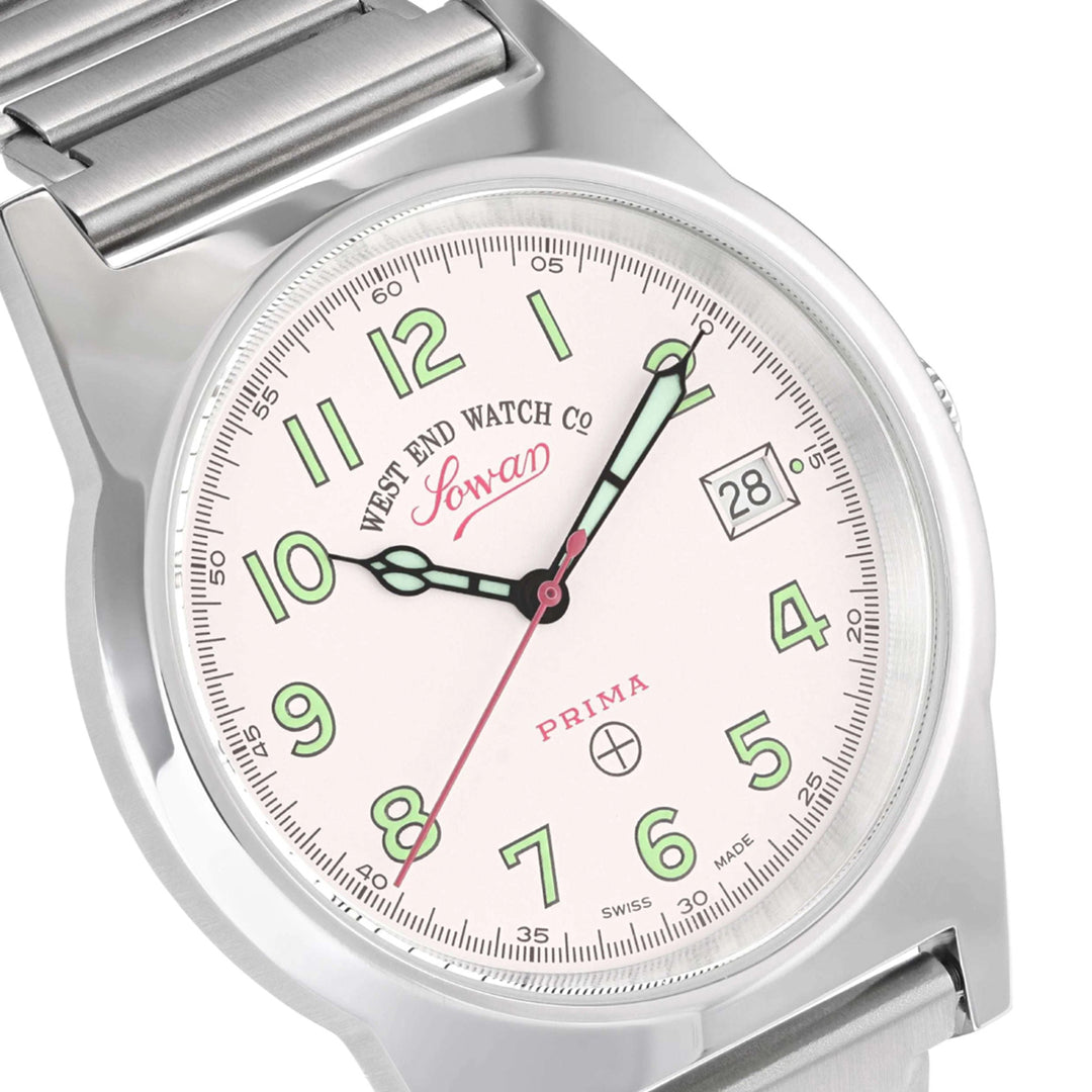 West End Souq Collection 38mm Stainless Steel Quartz Watch White Dial