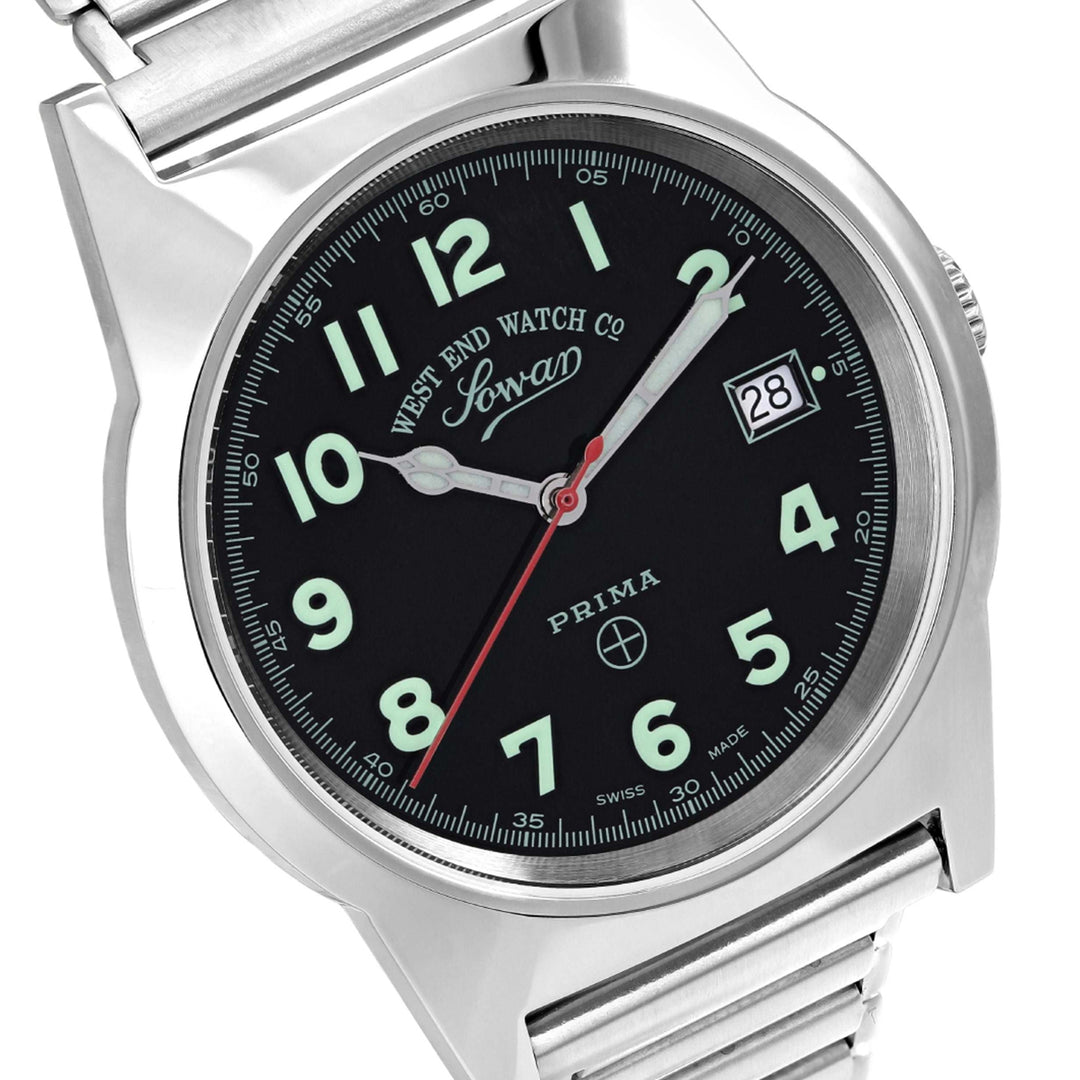 West End Souq Collection 38mm Stainless Steel Quartz Watch Black Dial