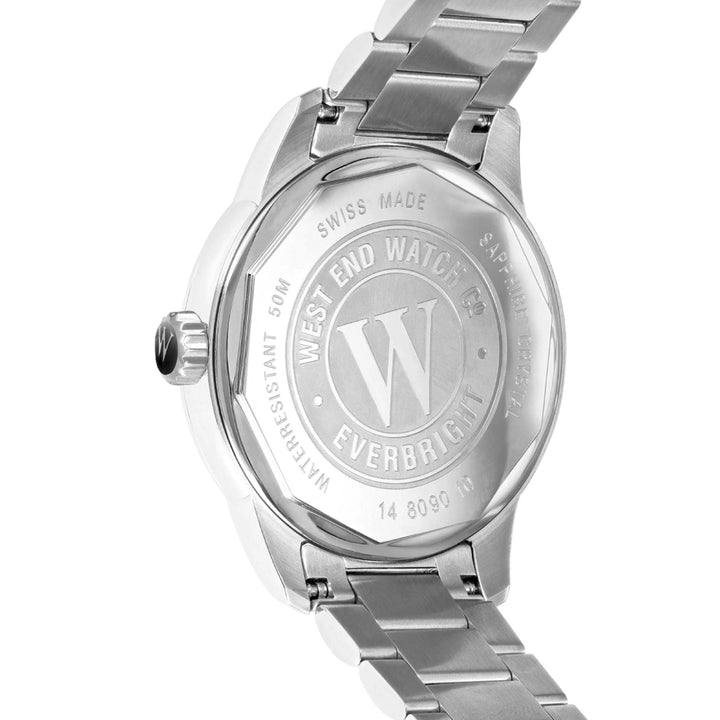 West End Everbright Quartz Stainless Steel Gents 38mm Watch Silver Dial