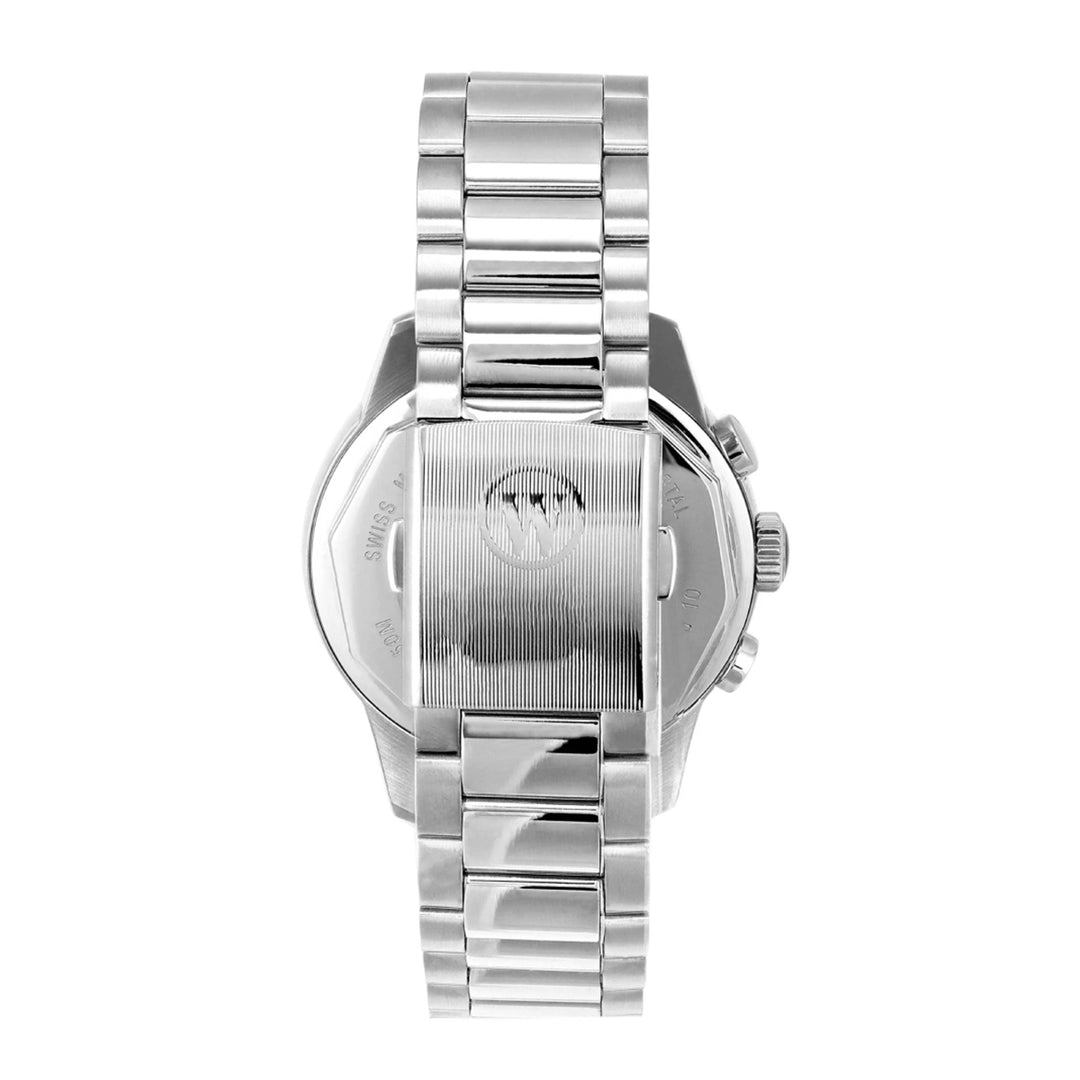 West End Everbright Chronoraph Quartz Stainless Steel Gents 40mm Watch Silver Dial