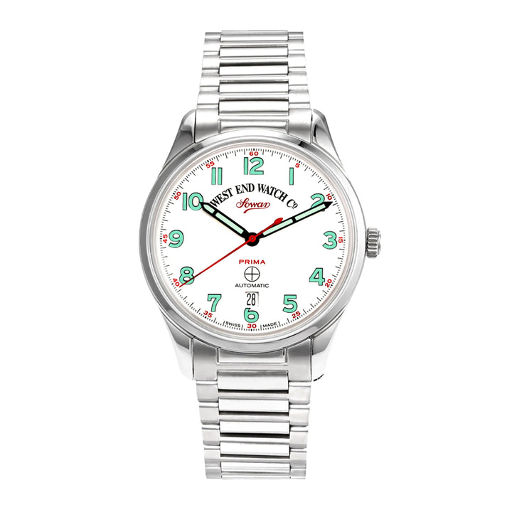 West End Sowar Prima Automatic Stainless Steel 39mm Gents Watch White Dial