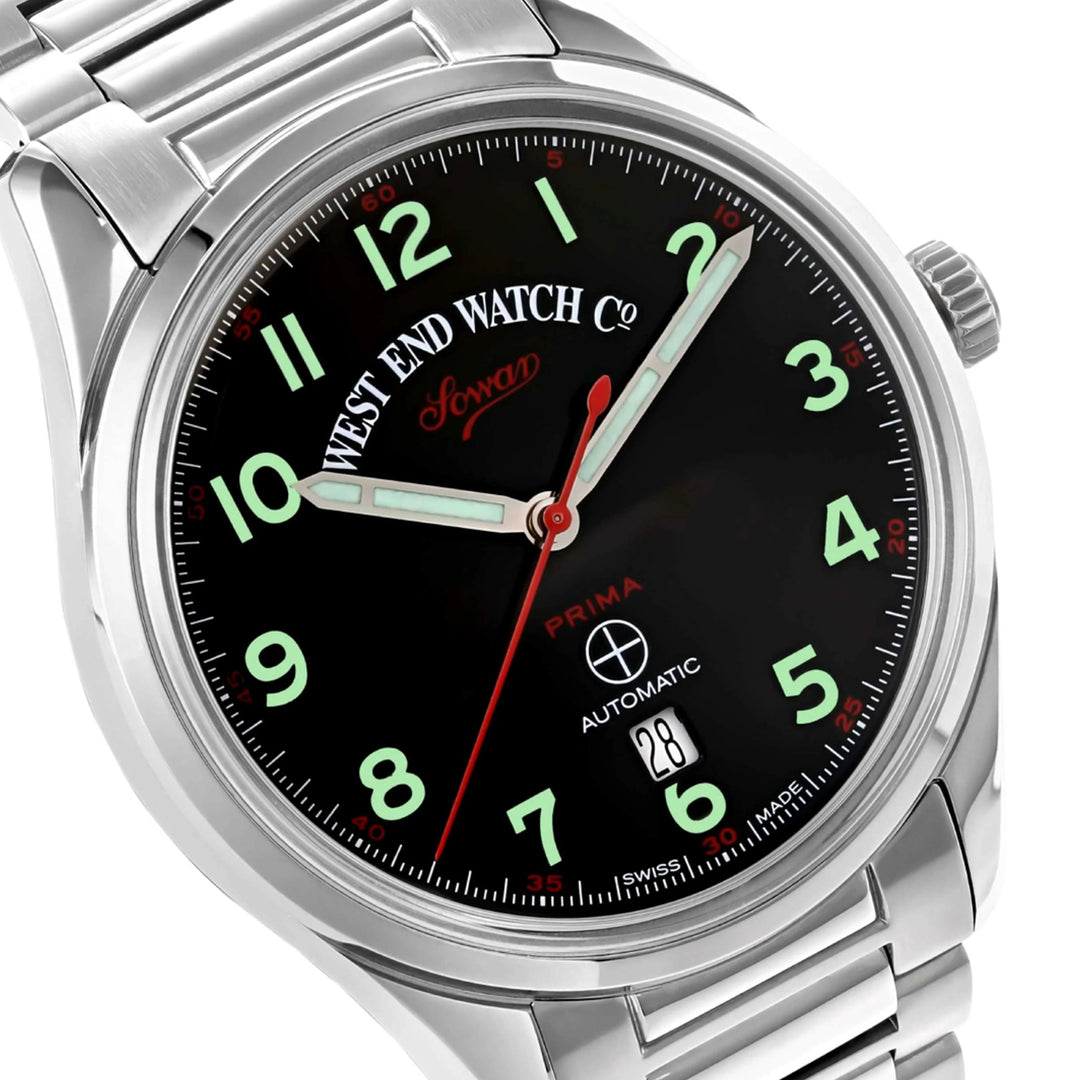 West End Sowar Prima Automatic Stainless Steel 39mm Gents Watch Black Dial