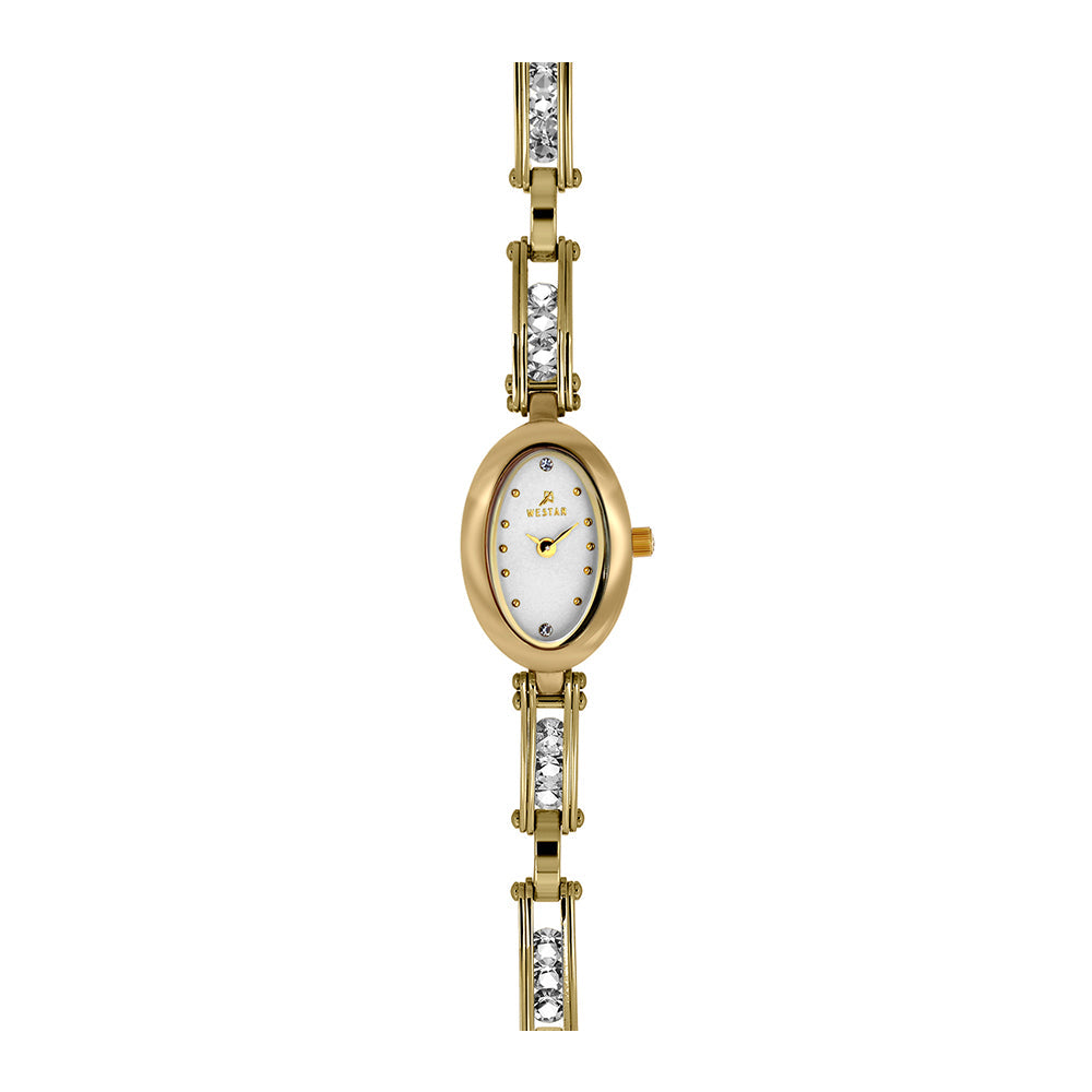 Westar Ornate Ladies Silver Dial Quartz Watch - 20214GPN107