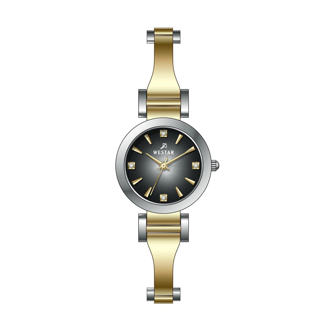 Westar Ornate Ladies 26 mm Black Dial Quartz Watch - 20337CBN103