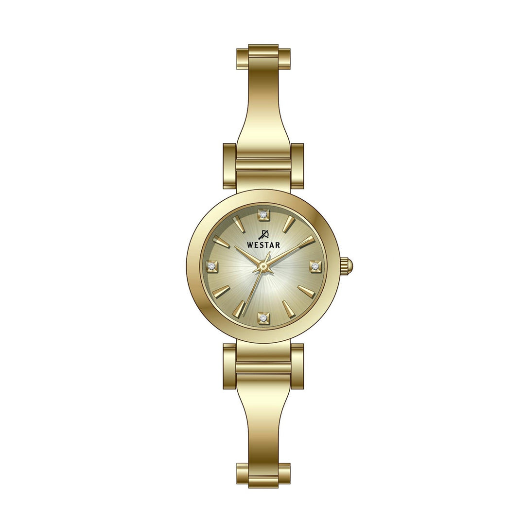 Westar Ornate Ladies 26 mm Light Champagne Dial Quartz Watch - 20337GPN102