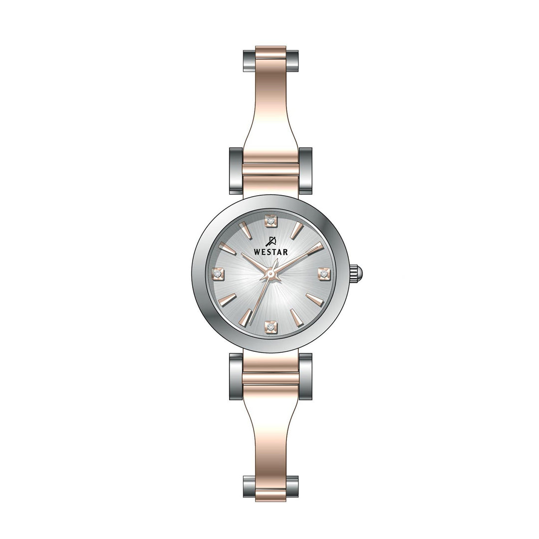 Westar Ornate Ladies 26 mm Silver Dial Quartz Watch - 20337SPN607