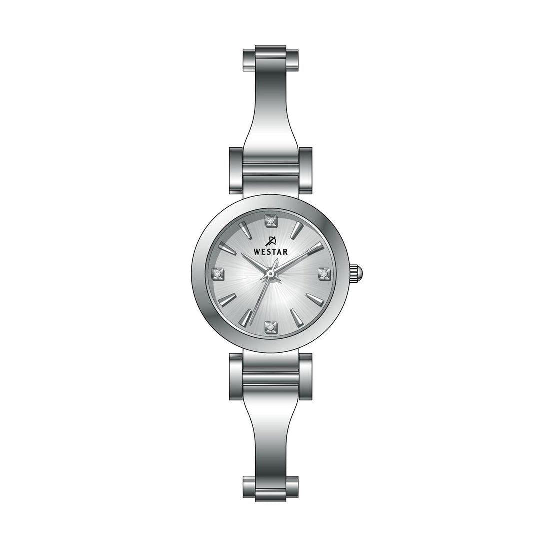 Westar Ornate Ladies 26 mm Silver Dial Quartz Watch - 20337STN107