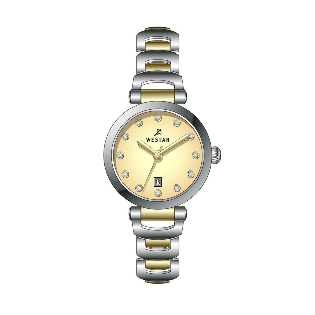 Westar Ornate Ladies 28 mm Light Champagne Dial Quartz Watch - 20339CBN102