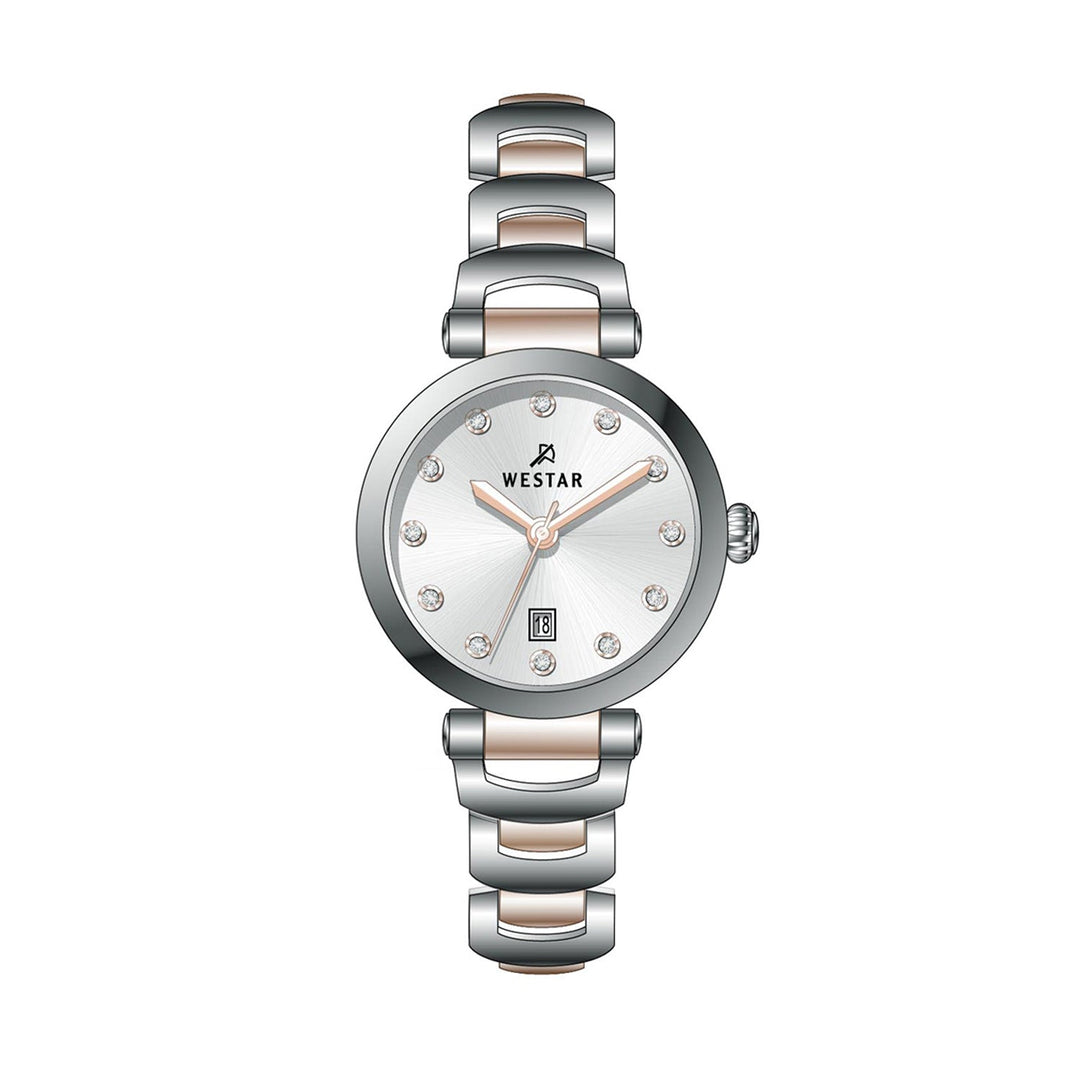 Westar Ornate Ladies 28 mm Silver Dial Quartz Watch - 20339SPN607