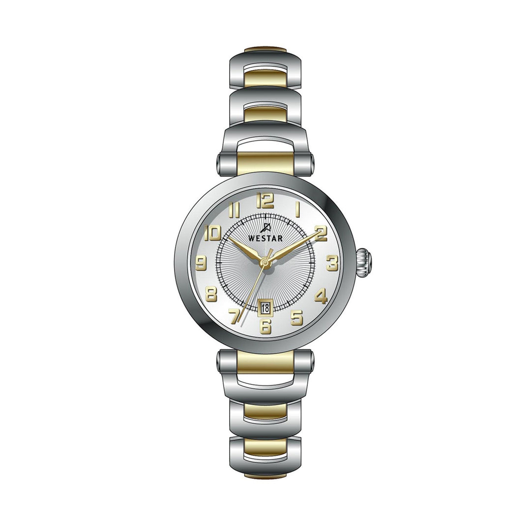 Westar Ornate Ladies 28 mm Silver Dial Quartz Watch - 20341CBN107