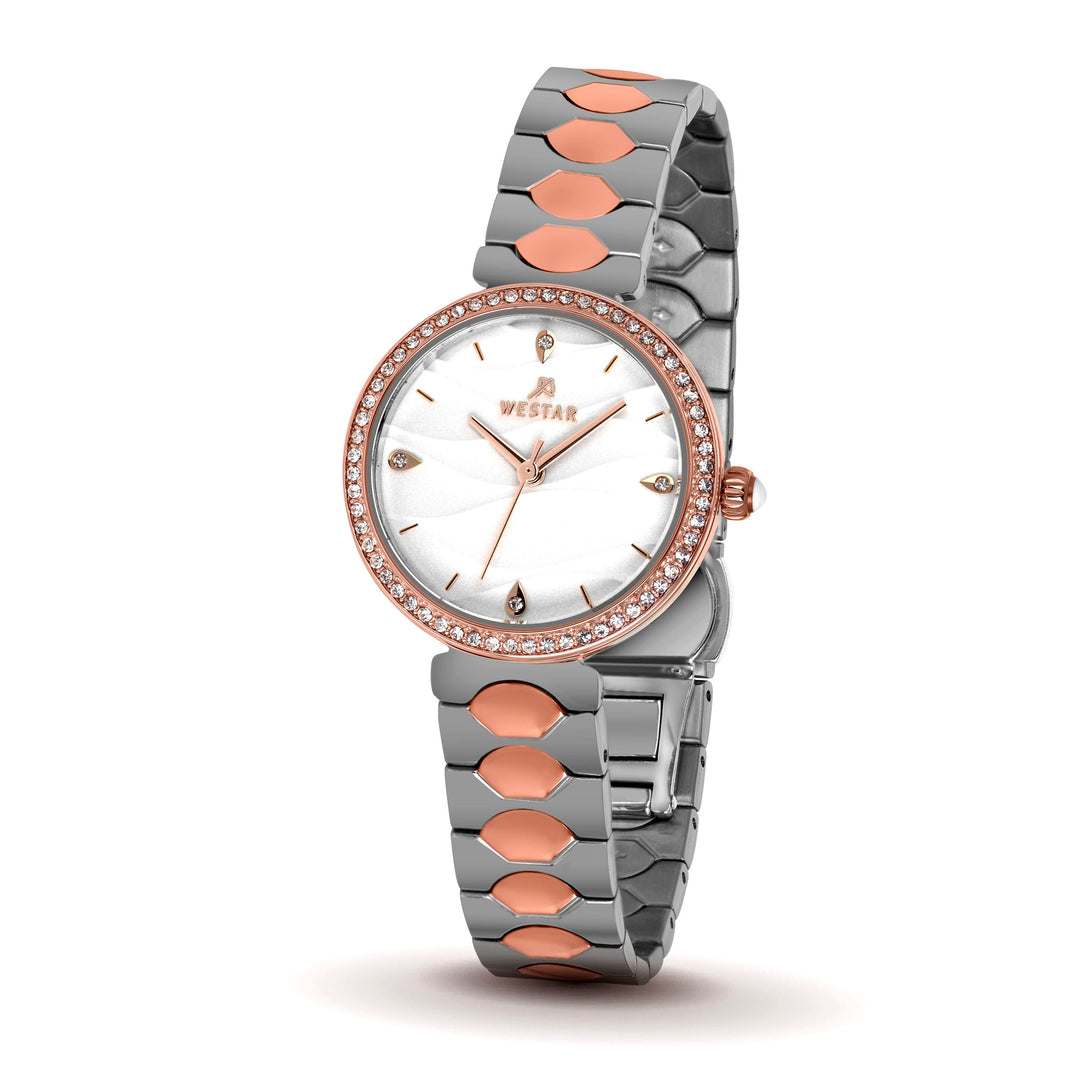 Westar Ornate Ladies White Dial 27.5mm Quartz Watch