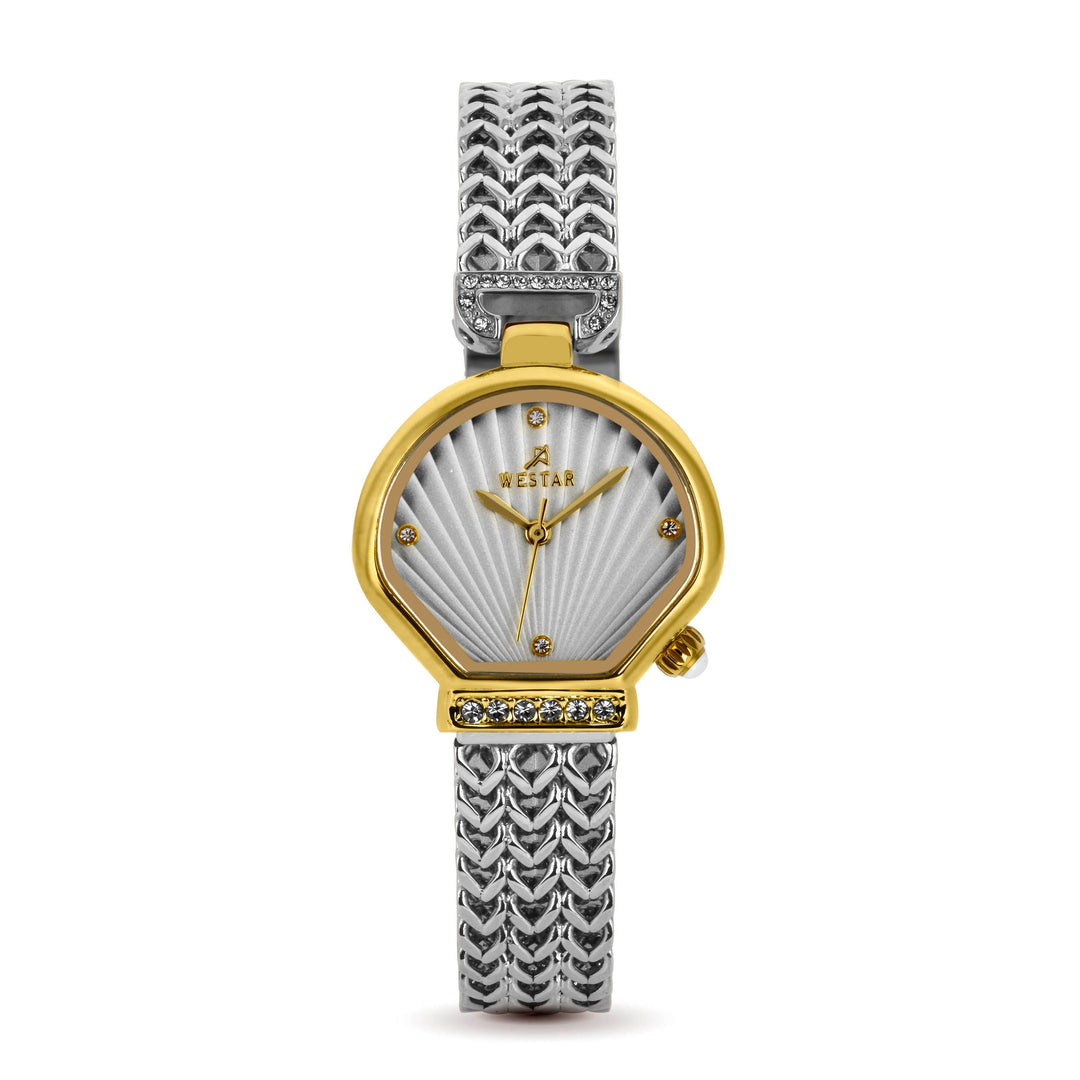 Westar Ornate Ladies Silver Dial 27X30 mm Quartz Watch