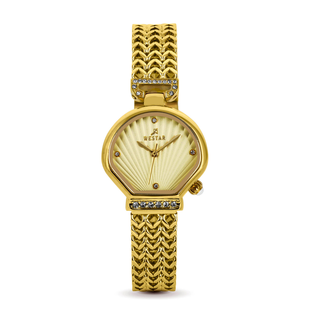 Westar Ornate Ladies Light Champagne Dial 27X30 mm Quartz Watch