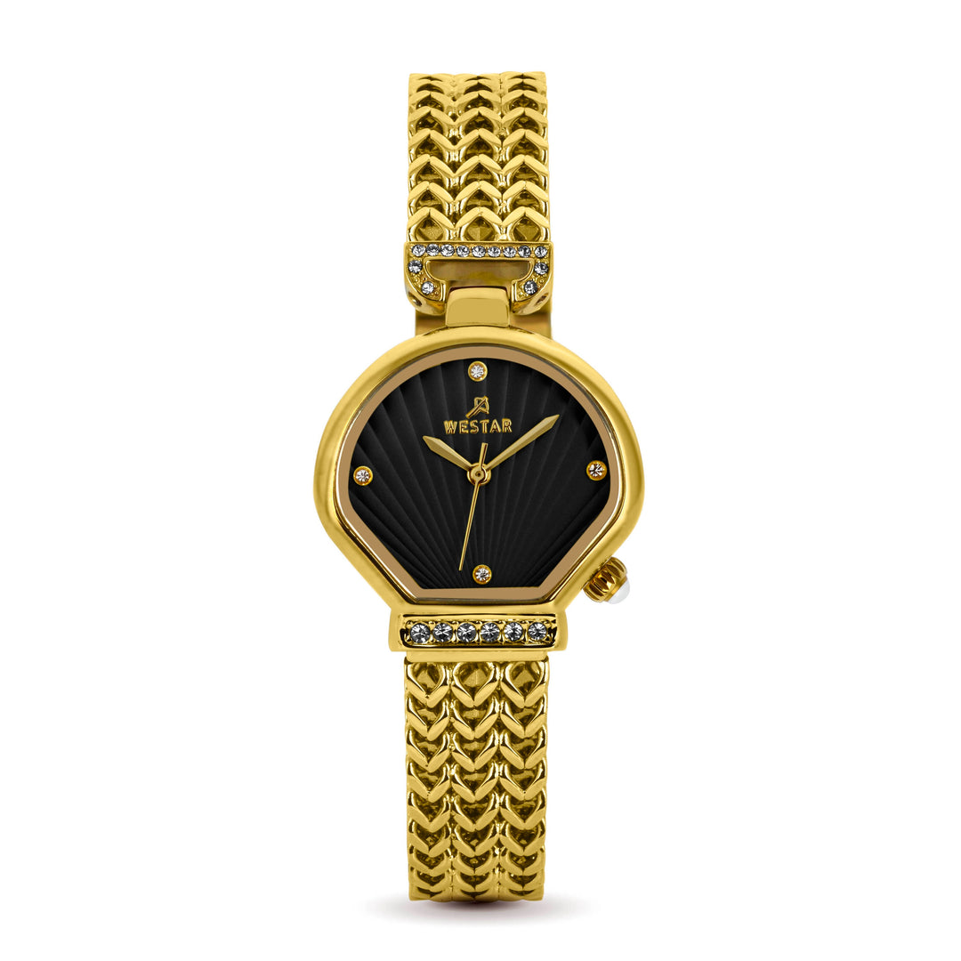 Westar Ornate Ladies Black Dial 27X30 mm Quartz Watch