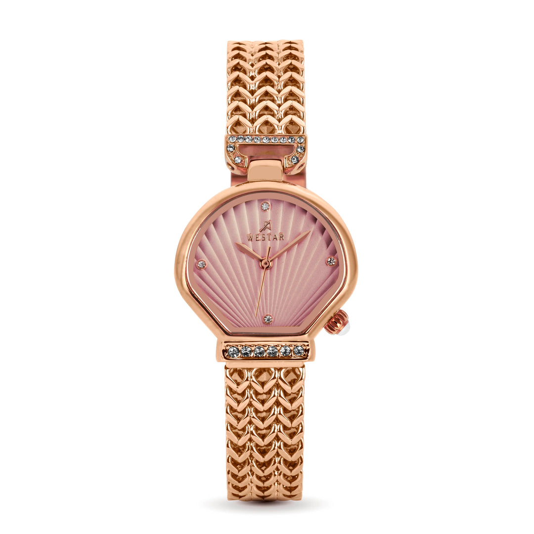 Westar Ornate Ladies Pink Dial 27X30 mm Quartz Watch