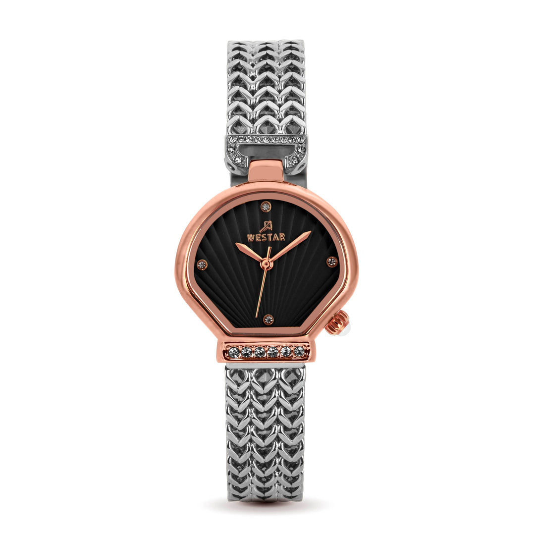 Westar Ornate Ladies Black Dial 27X30 mm Quartz Watch