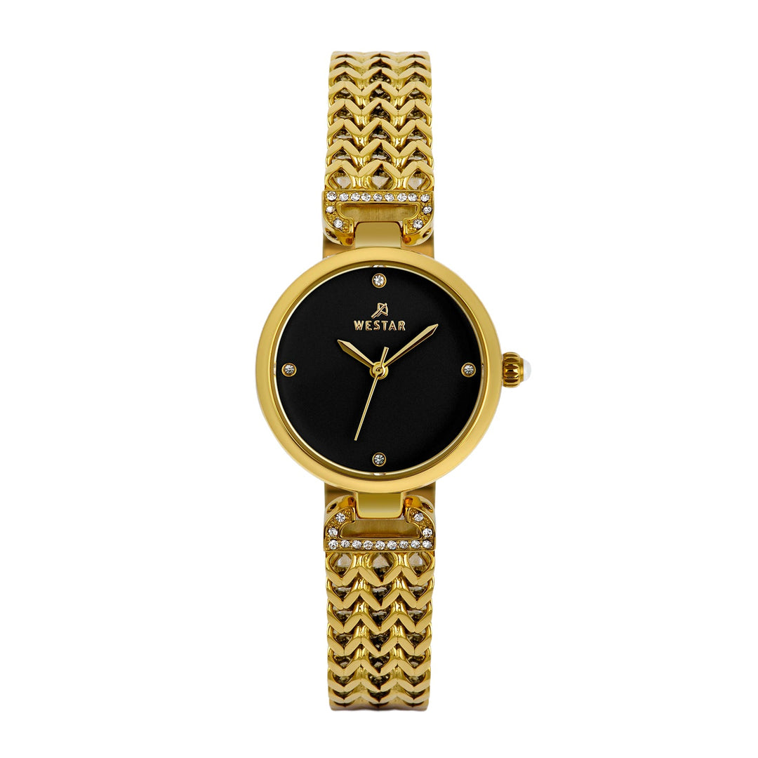 Westar Ornate Ladies Black Dial 26.5 mm Quartz Watch