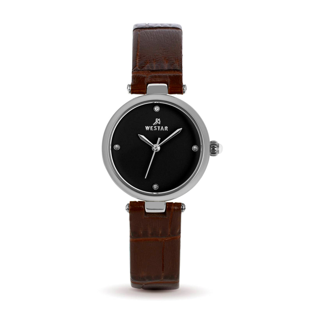 Westar Ornate Ladies Black Dial 26.5 mm Quartz Watch