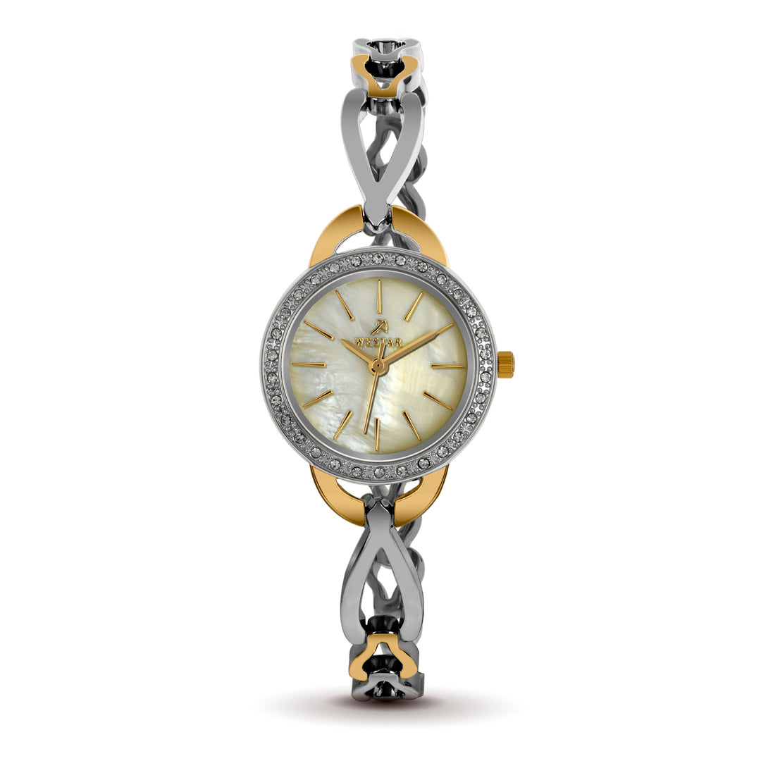 Westar Ornate Ladies Light Champange Dial 26 mm Quartz Watch