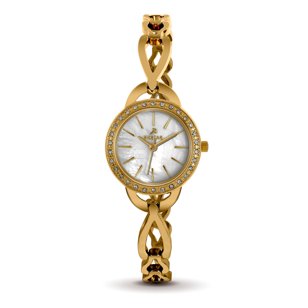 Westar Ornate Ladies White Dial 26 mm Quartz Watch