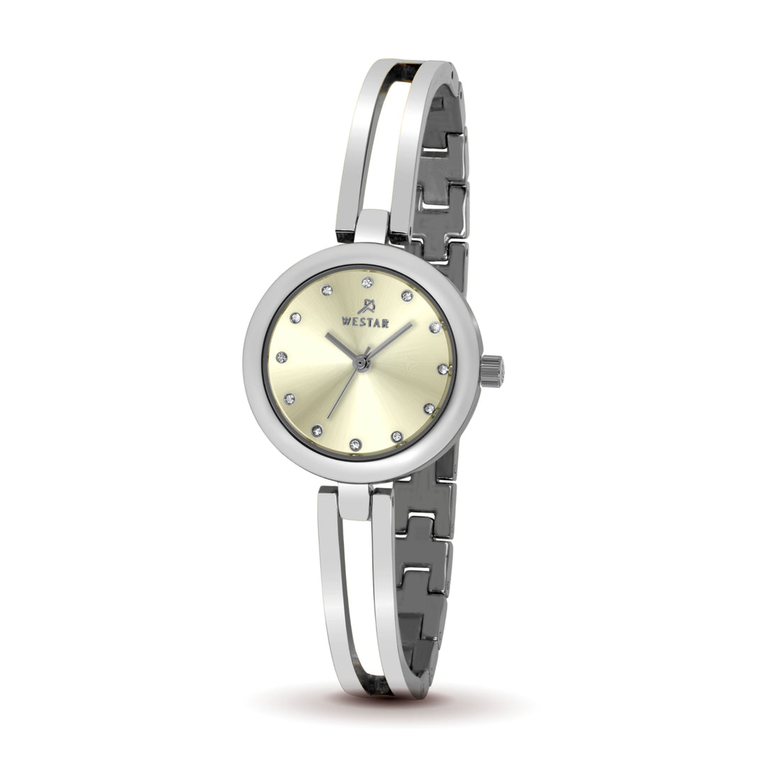 Westar Ornate Ladies Light Champange Dial 26 mm Quartz Watch