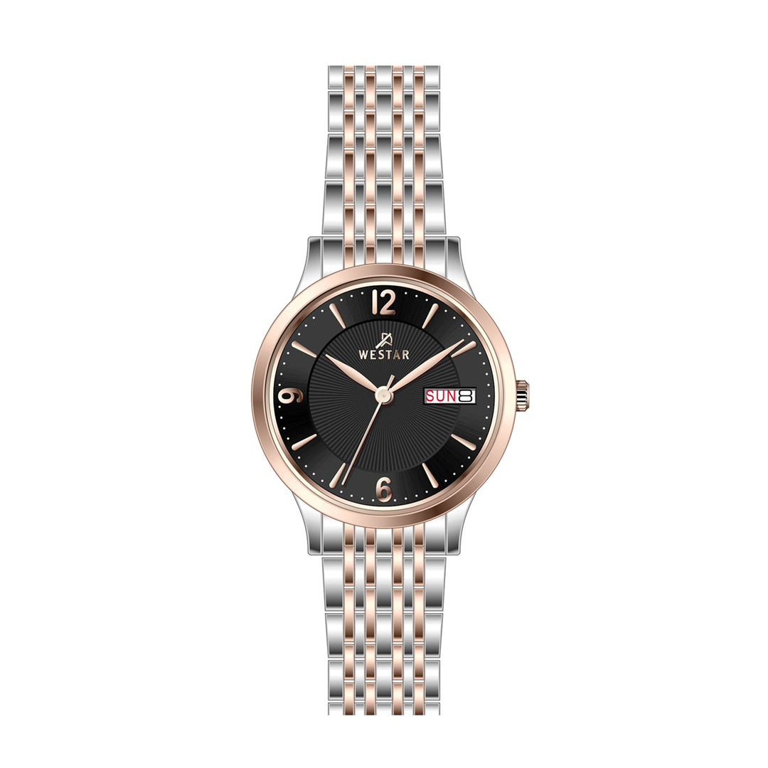 Westar Profile Ladies 30 mm Black Dial Quartz Watch - 40258SPN603