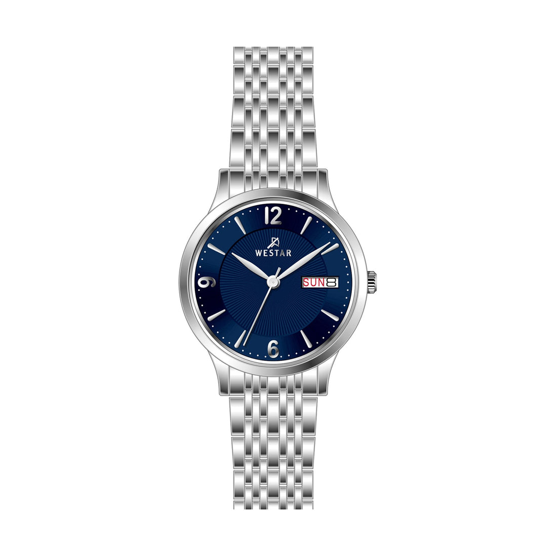 Westar Profile Ladies 30 mm Blue Dial Quartz Watch - 40258STN104