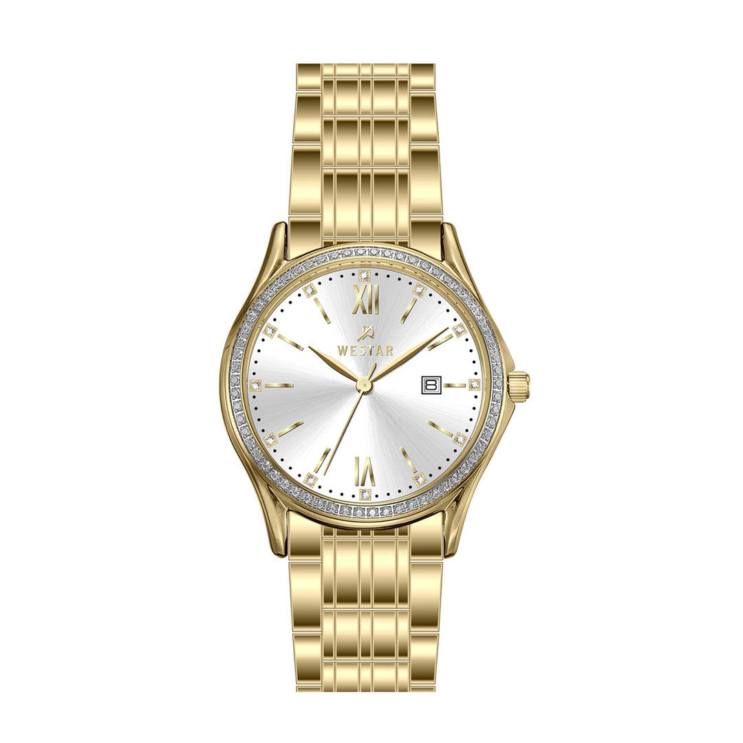 Westar Profile Ladies 34 mm Silver Dial Quartz Watch - 40260GPN107