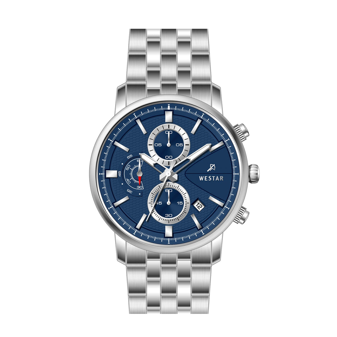 Westar Profile Gents 41 mm Blue Dial Quartz Watch - 50250STN104
