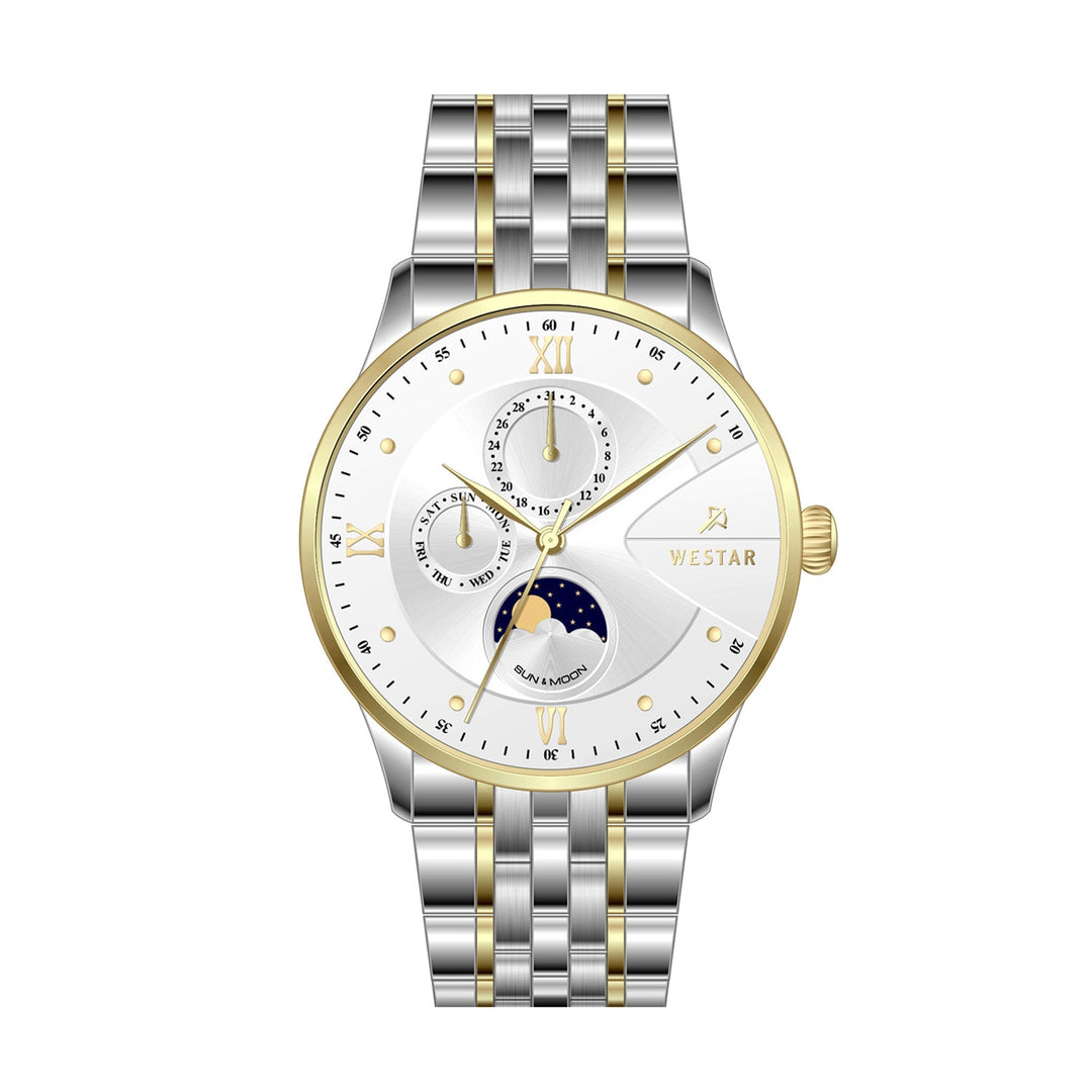 Westar Profile Multifunction Gents 40 mm Silver Dial Quartz Watch - 50252CBN107