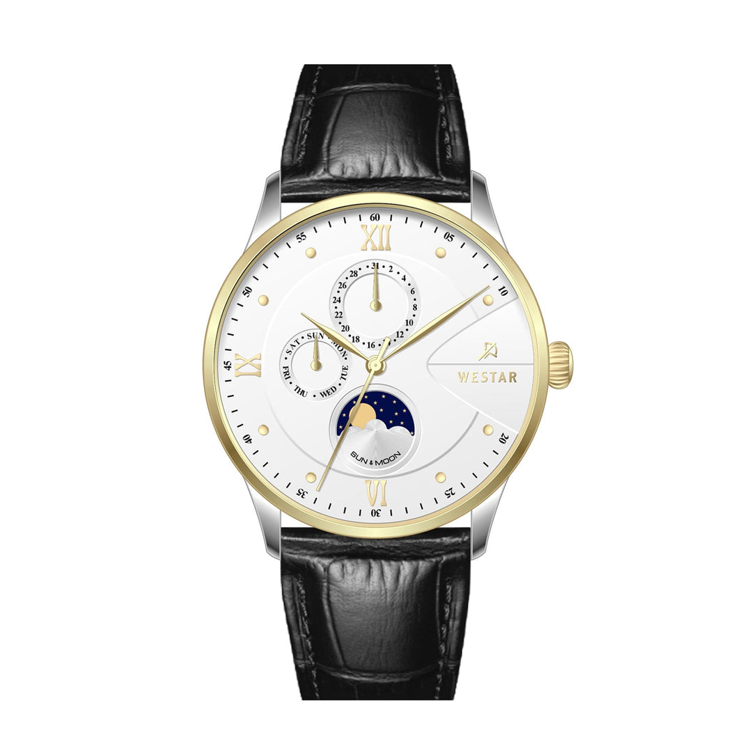 Westar Profile Multifunction Gents 40 mm White Dial Quartz Watch - 50253CBN101