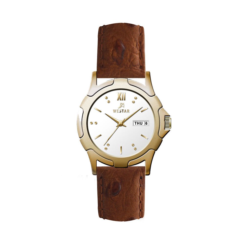 Westar Executive Unisex Watch - White Dial  - 9944GPN101