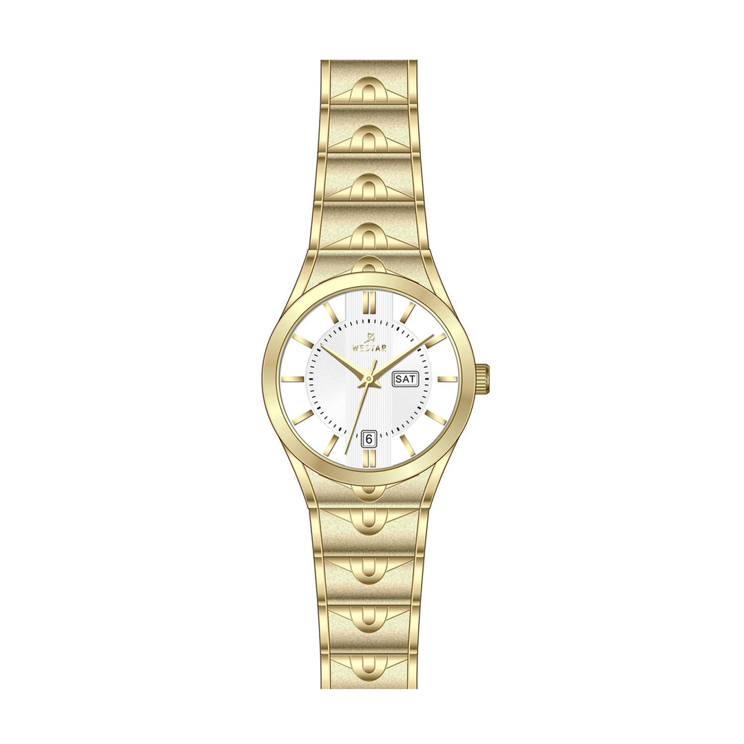 Westar Executive Ladies 25 mm White Dial Quartz Watch - EX6609GPN101
