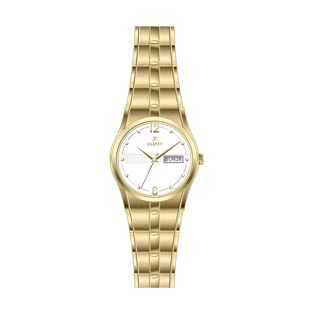 Westar Executive Ladies 25 mm White Dial Quartz Watch - EX6611GPN101